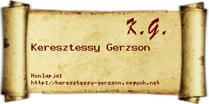 Keresztessy Gerzson névjegykártya